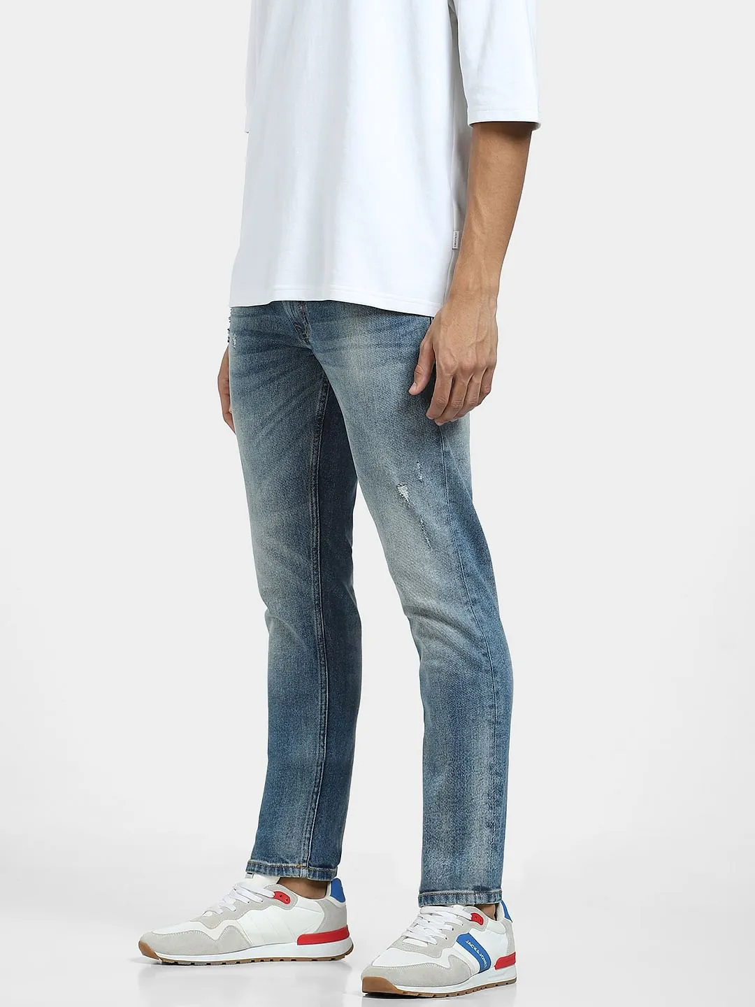 Blue Low Rise Washed Glenn Slim Jeans