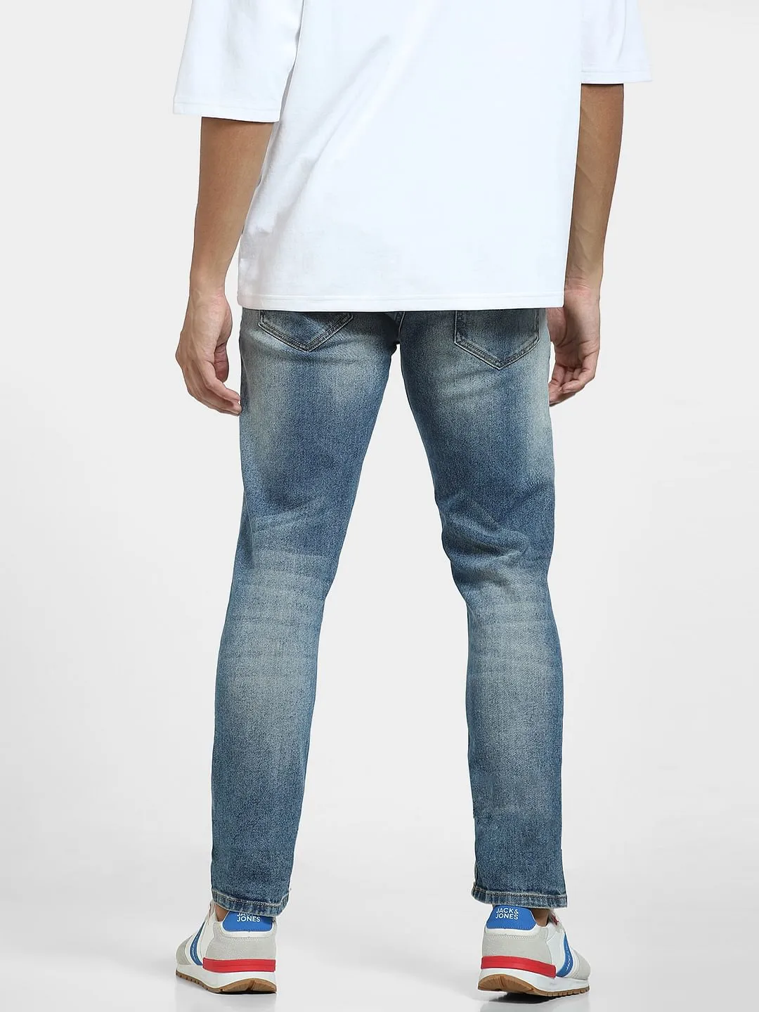 Blue Low Rise Washed Glenn Slim Jeans